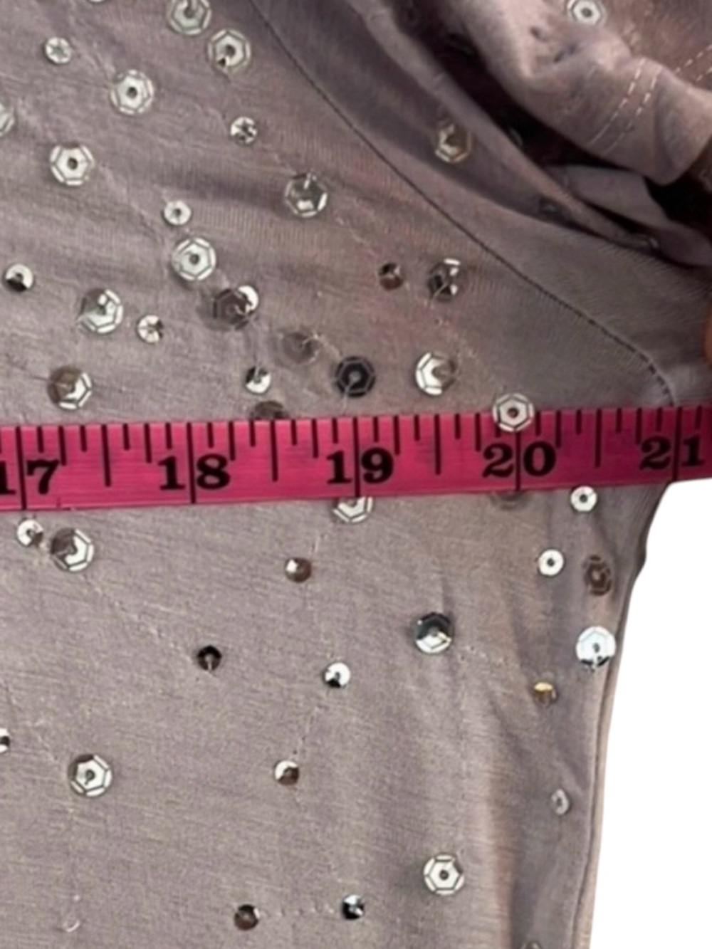 INC International Concepts Grey Ombre Sequin Shimmer Short Sleeve Top
Size XL - Picture 6 of 10